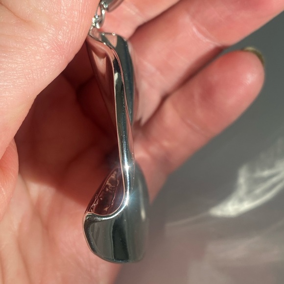 80’s cool statement silver earrings - Picture 6 of 9